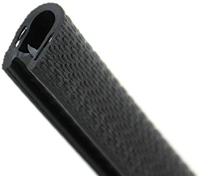 SMI-Kantenschutzprofil KS1-4S-M für 1-4mm PVC mit Stahleinlage Schwarz selbstklemmend ohne Kleber - Kantenschutz, Kederprofil, Kantenprofil, Kantenschutzleiste für Autotüren, Bleche (3 m)