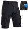 Hiauspor MTB-Hose-Herren-Kurz-Radhose-Fahrradhose-Herren Schnelltrocknend Mountainbike Hose Atmungsaktiv Radlerhose Wanderhose Cargo Trekking Bermuda für Outdoor (Schwarz mit Unterwäsche, 3XL)