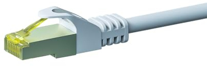 Danicom RJ45 Netzwerkkabel S/FTP (PiMF) - CAT 7 Rohkabel - Weiß - 3m | POE, Ethernet, LAN, Patchkabel, Datenkabel, RJ45 - für Serverschränke, Switches, Router, Modems!