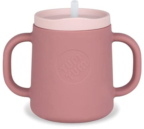 TUM TUM Tasse Apprentissage Bébé 3-en-1, Tasse Bébé, 250 ml, Rose