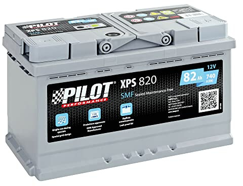 PILOT XPS820 Batteria Auto 12V SMF - 82 Ah - 740 A - Batteria di Tipo Tradizionale