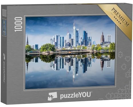 puzzleYOU: Puzzle 1000 Teile „Skyline von Frankfurt am Main, Deutschland“ – aus der Puzzle-Kollektion Frankfurt, Deutsche Städte