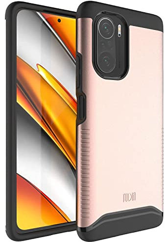 TUDIA DualShield kompatibel für Xiaomi Poco F3 / Mi 11i / Mi 11X / Redmi K40 Hülle, Stoßfestes Dual-Layer Dünn Hart TPU Militär Grade Schutzhülle für Poco F3 5G - RotGold