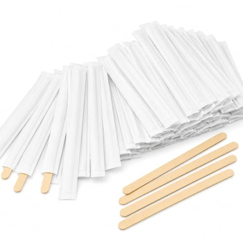Vidoelettronica® Paletten aus Naturholz, 500 Paletten, einzeln verpackt, Eiszapfen, handgefertigt, Gira Einweg, biologisch abbaubar