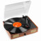 Fenton RP106W - Tocadiscos de Vinilo USB con Altavoces Integrados, Madera, diseño Retro, Apagado automático, convertidor MP3, con Tapa Antipolvo