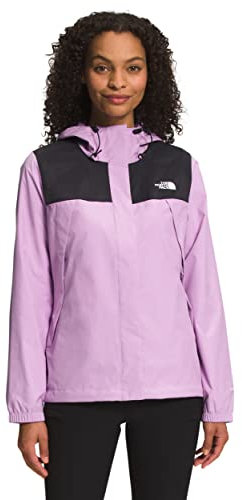 THE NORTH FACE Damen Plus Antora Wasserdichte Jacke, TNF Black/Lupine, S