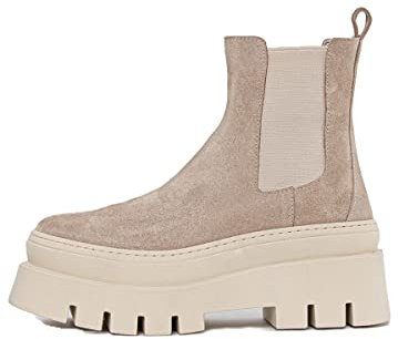 The Vision Chelsea-Stiefel aus hochwertigem Leder für einen raffinierten Stil, beige, 39 EU