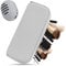 WALLFID Silicone Travel Makeup Brush Holder, 2-in-1 Organizer for Brushes & Beauty Sponge, Grey, Cosmetic Bag, Travel Essentials