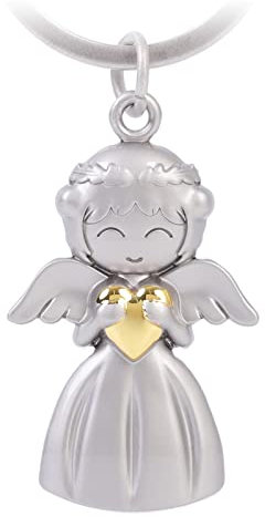 GZXYA 1275Porte-clés ange gardien porte-bonheur avec pendentif en forme d'ange avec cœur pour examens ou voiture, convient comme cadeau pour femme, petite amie, collègues, D 1275 (1275 D Gold)