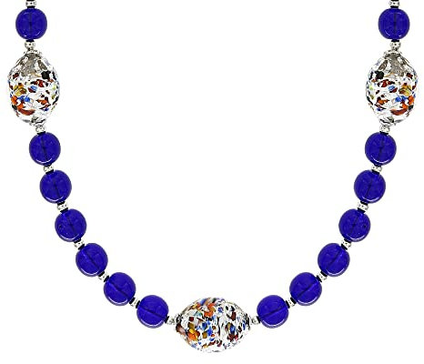 Venetiaurum - Collar con Piedras en Cristal de Murano Original y Plata 925 - Joya Made In Italy Certificada