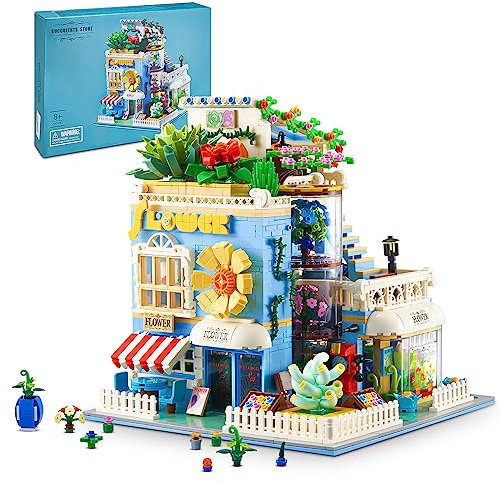 URGEAR Ideas Set di Giocattoli per la Costruzione di un Negozio di Fiori - per Ragazzi dai 8 +, Mini Blocchi 2051 Pz