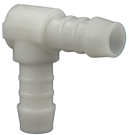 tecuro Schlauchverbinder 90° Winkel Ø 7 mm - Nylon weiß