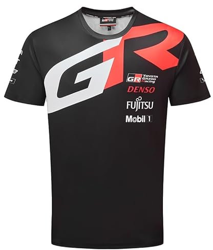 Toyota Gazoo Racing WEC Team T-Shirt Tee - World Endurance Championship WEC - Official Merchandise - Black/Red/White - Le Mans 24hr (XL)