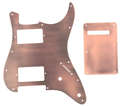 Shipenophy stratocaster pickguard hh 60 s classic stratocaster pick guard 29×23×1 guitars copper hh pickguard back plate tremolo cavity cover for guitar