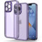 Honeyview Colored Clear Case for iPhone 13 Pro Max with Matte Border, Built-in Camera Lens Protector, Non-Yellowing, Shockproof, Armour Phone Cover for Apple iPhone 13 Pro Max 5G - Purple