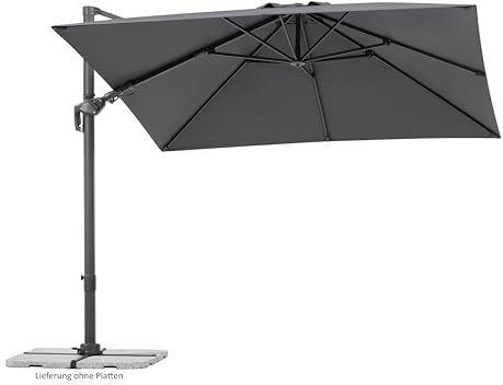 Schneider Sonnenschirm Rhodos Twist green Style, 300 x 300 cm quadratisch, 727-15, Gestell Alu/Stahl, Bespannung Polyester 100% recyceltes PET, wasserabstoßend imprägniert, 25.7 kg