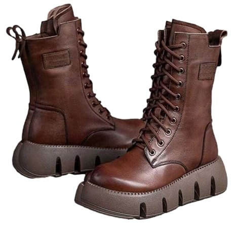 leryveo Stivaletti con piattaforma - Scarpe da donna impermeabili Stivali da neve caldi con la suola spessa,Stivali da donna con cerniera laterale Forniture invernali per vacanze di lavoro