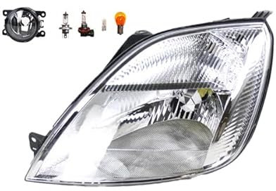 Johns, Scheinwerfer Halogen Front Haupt passend für Ford Fiesta 02 11/01-09/05 H4 Links + Nebelscheinwerfer + Leuchtmittel