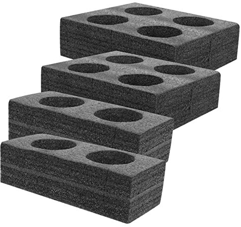 FONDOTIN Set De Portavasos para Bebidas 4 Piezas (2 Portavasos De 2 Orificios Material De Espuma Diseño Anticolisión Adecuado para Picnic Bandejas para Llevar Bebidas