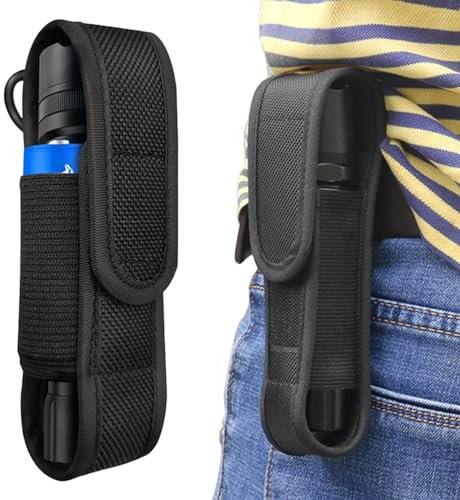 DASHIELL Flashlight Pouch - Tacticals Flashlight Holster, Torch Case Holder, Flashlight Belt Pouch, LED Torch Holster For Outdoor Camping Hiking, Multifunctional Flashlight Covers Case