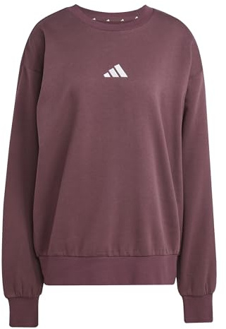adidas Herren Essentials FEELCOZY Fleece Sweatshirt, Aurora Ruby/White, XXL