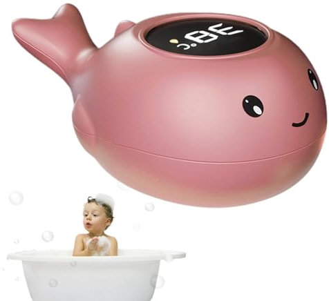 Befeixue Termómetro De Baño Para Bebé | Termómetro Digital LED Para Bañera De Bebé | Termómetro Flotante Para Bañera De Bebé | Termómetro De Agua De Seguridad Impermeable IPX7 Para Piscina Bañera Spa