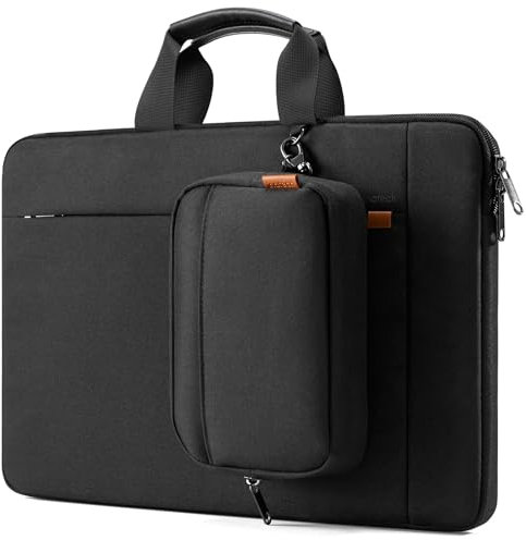 Inateck Laptop Sleeve Bag, 13 Inch Protective Handbag, Splash-resistant Briefcase for Business Trips and Commuting, With Accessory Bag, Black