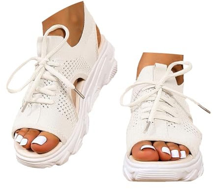 Plateau Sandalen Damen Sommer Bequem Leicht Outdoor Sommerschuhe Trekkingsandalen Elegant Schicke Breite Füße Offene Schuhe Weite H Bequem Sommersandalen Schwarz Plateau Sandalen Orthopädische Schuhe