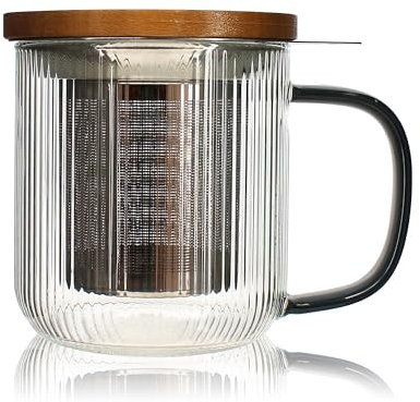 OGO LIVING - Karl Tee-Kanne, 300 ml, Borosilikatglas, Graphitgriff, 7912186