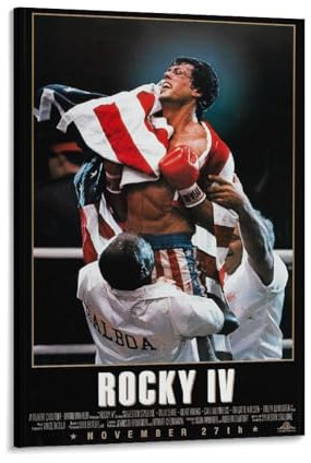 Rocky 4 90er-Jahre-Film-Motivationsposter, dekoratives Gemälde, Leinwand, Wandkunst, Wohnzimmer-Dekor-Poster, 20 x 30 cm