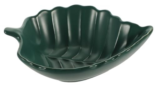 COLLBATH Banana Leaf Ceramic Plate Tableware Creative Dessert Plates Ceramic Dish for Kitchen