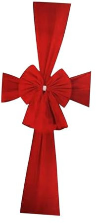 Sharplace Tür-Rote-Schleife-Dekoration, Haustür-Rote-Schleife, Weihnachts-Schleife für den Schrank, für Kamin, Party-Zubehör, Küche, Verpackung, Festival