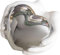Eachave Scultura a forma di cuore in argento in ceramica – Moderna arte astratta figura decorativa per soggiorno, camera da letto, ufficio, regalo d'amore (Heart-Silver)