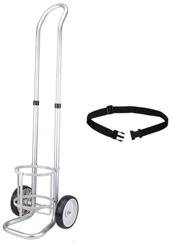 Cylinder Tank Holder Aluminum Dolly Cart for Oxygen Tank, Lightweight Gas Cylinder Holder for Hospitals, Dia 5/5.8/6.2/6.6/9.3 In, Adjustable Height Gas Tank Trolley(Diameter: 168mm)