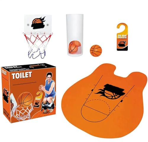 TQEBWUS M-ini Basketball Set, Toilet Golf Games, Bathroom M-ini Golf Set With 3 Basketbal, M-ini Golf Course Potty Putters Toys For Kids Adults & Basketball Lovers, Toilet Games, Fun Creative G-ifts
