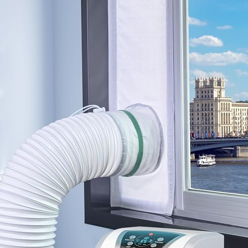 Loviga Kit de Sellado para Ventana de Aire Acondicionado Portátil, Efecto de Sellado 100% para AC y Secadora, Ajustable 23x162cm, Impermeable y Fácil Instalación