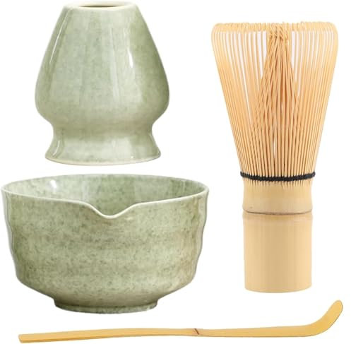Donboly Matcha Kit - Japanese Tea Set, Dotato di Frusta Matcha, Cucchiaio Tradizionale, Tazza Matcha in ceramica, Matcha Bowl. Matcha Set (Matcha Kit)