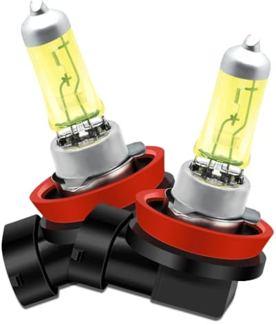 SOFOC-H16 Nebelscheinwerfer Zusatzbeleuchtung 12V 19W Gelbes Licht Hohe Durchdringung Plug & Play Keine Polarität 2 Stück