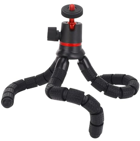 Kamera Stativ, Octopus Flexibler Ständer mit 360 ° Rotations Ballkopf, 1/4in Schraub Halterung, Tischplatte Leichtes Stativ Universal für Kameras Telefone