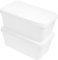 GALPADA 2piezas Recipientes De Almacenamiento De Helado De Contenedores Rectangulares Para Congelador Para Uso Doméstico Y Catering