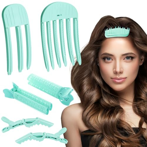 XHTXHT 6 pezzi Pinze per Capelli, Clip Del Volume Della Radice,Clip Della Radice Del Volume arricciatura,Volume per l'attaccatura dei Capelli,Pettine Per Radici Volume Dei Capelli Ricci(verde menta)