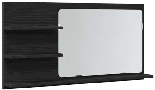 vidaXL Badezimmer-Spiegelschrank Schwarze Eiche 90 x 11 x 45 cm