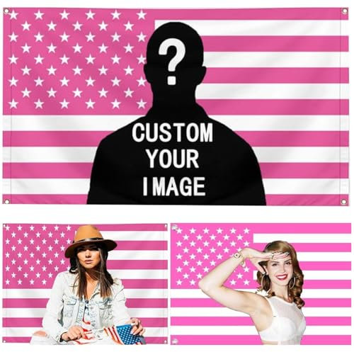 HWFOI Personalisierte Flagge, Fahne Selbst Gestalten 3X5 FT, Fügen Sie Ihr eigenes Bild hinzu, Text, Personalisierte Wanddekoration Garten-Yard-Schild Camping Flagge(ohne Fahnenmast)