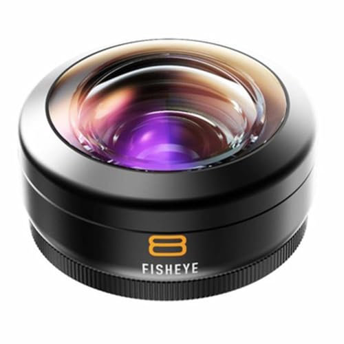 Tuesoa Objectif Fisheye Grand Angle pour Téléphone Portable Objectif Supplémentaire Objectif Fisheye 8 mm
