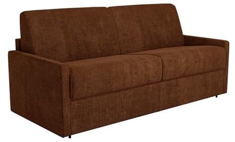 Vente-unique - Schlafsofa 3 Calife - Polyester - Terracotta