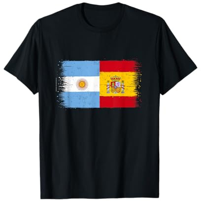 Bandera España Argentina Aficionados Argentinos Españoles Camiseta
