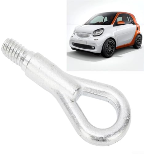 Für BMW Silber Metall Abschlepphaken Anhängerkupplung Kompatibel mit 3 E36 E46, 7 E38, 8 E31, Z3, für Mini R50 R52 R55 R56 R57, für Smart ForTwo für Roadster 450 452