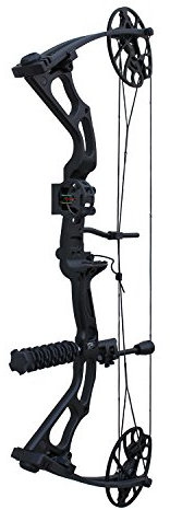 Jagdbogen mit Hellbow Mirage 18,9-30,9/14,9-69,8 lb einstellbaren Flaschenzüge für Rechtshänder, schwarz, mit einem 3-Nadel-Visier, Einer Stabilisierung und Einer Pfeilauflage