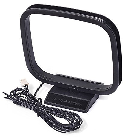Eightwood Radio antenna AM Loop Antenna fm aerial for hifi 3 Pin Mini Connector Compatible with Sony HiFi Series Sharp AV Receiver Radio Stereo System
