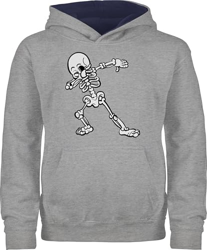 Shirtracer - Pullover Kinder Hoodie Jungen Mädchen - Halloween - Dabbing Skelett